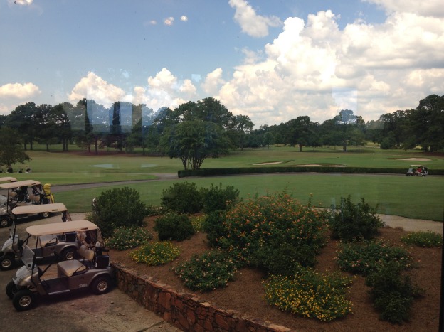 View of the golf course at Champion Grille